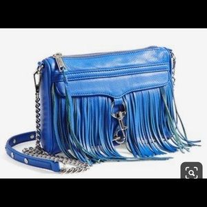 Rebecca Minkoff blue fringe Crossbody bag